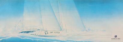 null MANIER Yannick (XXème siècle), d'après
Catamaran sponsorisé par Guy Cotten
Reproduction...