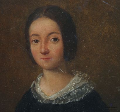 null École française XIXème siècle
Portrait de Clarisse Duchemin (1822-1869)
Huile...
