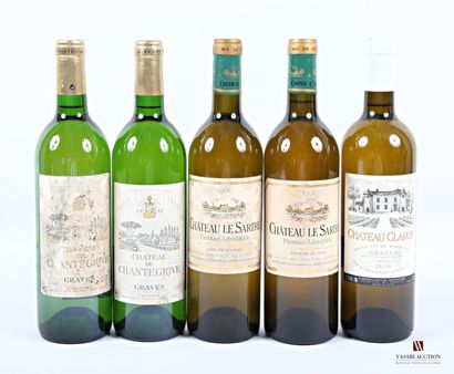 null Lot de 5 blles de vin blanc comprenant :		
1 bouteille	Château CLARON	Graves...