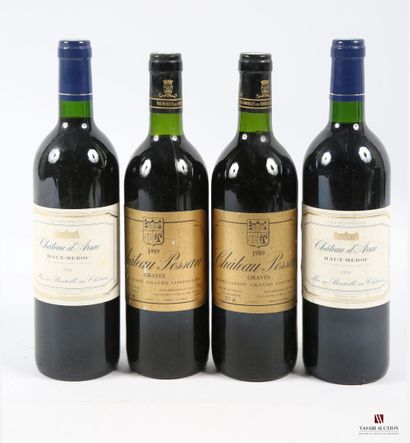 null Lot de 4 blles comprenant :		
2 bouteilles	Château d'ARSAC	Haut Médoc CB	1996
2...