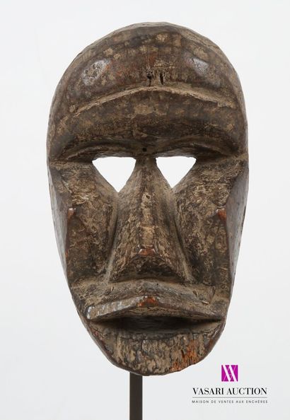 null LIBERIA / COTE D'IVOIRE, KRAN
Beau et ancien masque en bois figurant un visage...