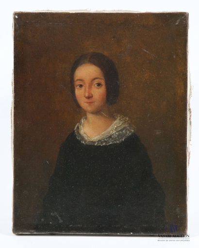 null École française XIXème siècle
Portrait de Clarisse Duchemin (1822-1869)
Huile...