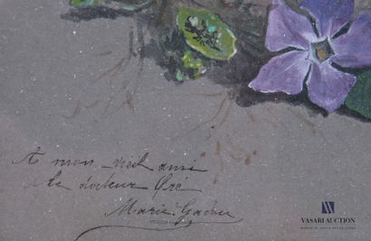 null GOIDUER Marie
Bouquet de fleurs
Aquarelle sur papier
Signée en bas à gauche...