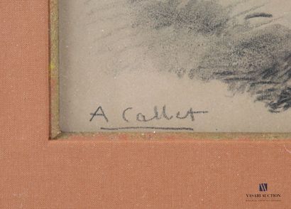 null CALBET Antoine (1860-1944)
Jeune fille à la robe et au chapeau
Crayon et pastel...
