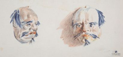 null BÉTOUT Charles (1869 -1945)
Étude de masques de théâtre Japonais
Aquarelle sur...