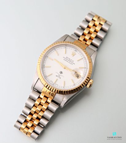 null Rolex, steel and gold Oyster perpetual Datejust men's wristwatch, reference...