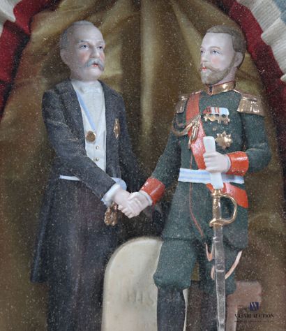 null Hommage Alliance Franco-Russe mettant en scène Sadi Carnot et Alexandre III...