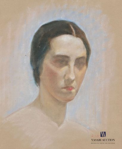 null École française du XXème siècle
Portrait de femme 
Pastel
Signature apocryphe...