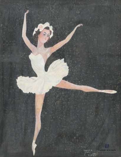 null PLANTE (20th century)
Opera dancer
Gouache
Signed and dated August 13, 1956...