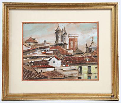 null TAULER SMENOTA Carlos (1911-1988)
View of the roofs and tower of Santa Cruz...