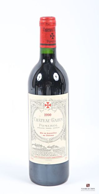 null 1 bouteille	Château GAZIN	Pomerol	1990
	Et. légèrement tachée. N : mi goulo...