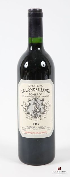 null 1 bouteille	Château LA CONSEILLANTE	Pomerol	1995
	Et. excellente. N : mi go...
