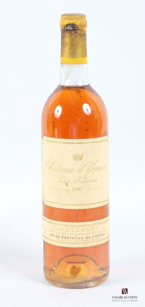 null 1 bouteille	Château d'YQUEM	1er Cru Sup Sauternes	1981
	Et. tachée. N : bas...