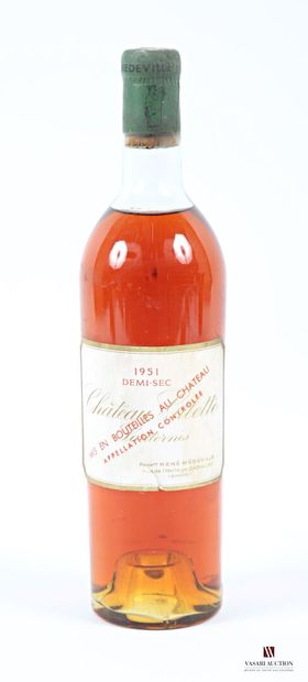 null 1 bouteille	Château GILETTE	Sauternes	1951
	Demi-sec. Et. fanée, tachée et un...