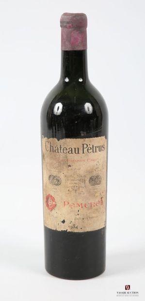 null 1 bouteille	PÉTRUS	Pomerol	1934
	Et. tachée et très usée. Millésime lisible....