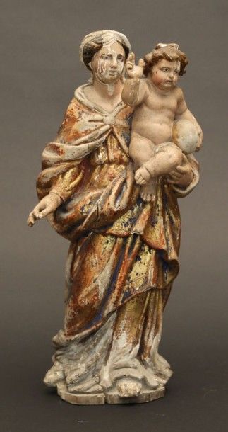null Ecole Française du XVIIIéme siècle

Vierge à l'Enfant 

Sculpture en bois polychrome...