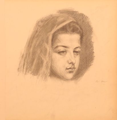 null MOUTTE Alphonse (1840 - 1913)

Jeune fille au voile

Dessin au crayon

Monogrammé...