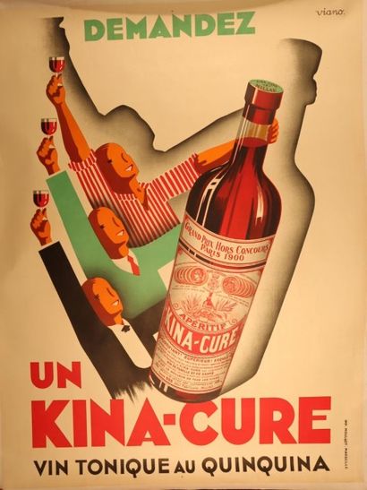 null Affiche publicitaire marouflée sur toile

"Demandez un kina-cure vin tonique...