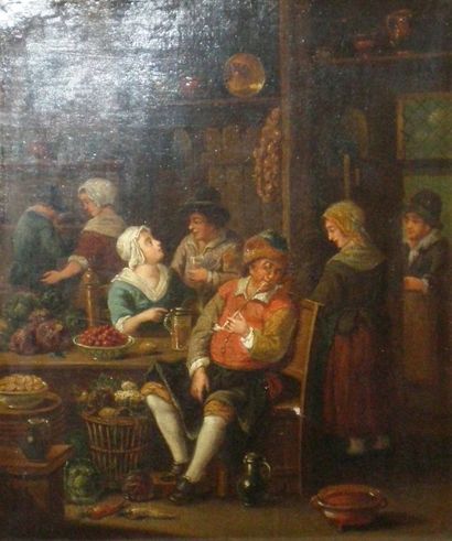 null Ecole flamande du XVIIIème siècle

Scènes de marché 

Paire de toiles

49 x...