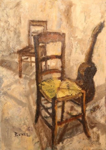 null BUNEL Philippe (né en 1941)

La chaise paillée

Huile sur toile

Signée en bas...