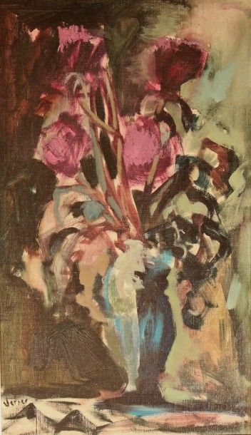 null WERNER-BAER Joseph dit Verner (1923-1991) 

Bouquet d'iris mauve

Huile sur...