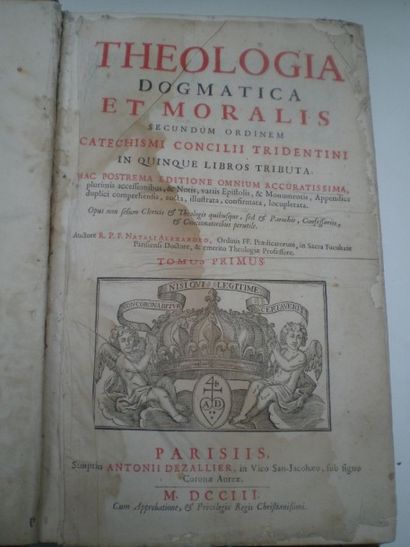null ALEXANDRE Noël. Theologia dogmatica et moralis.

Paris, Dezallier, 1703, 2 volumes...