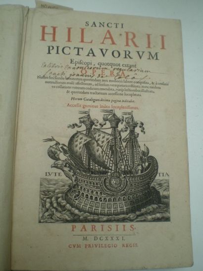 null HILAIRE de POITIERS. Opera.

Paris, 1631, in folio relié plein veau, plats détachés,...