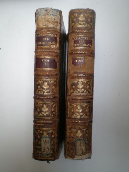 null LA BRUYERE. Les Caractères.

Paris, David, 1776, 2 tomes reliés plein veau,...