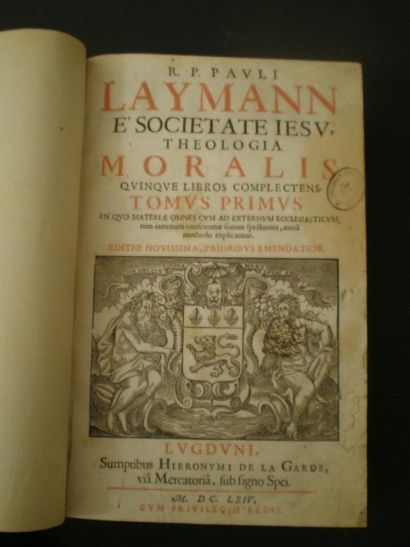 null LAYMANN Paul. Theologiae Moralis.

Lyon, 1664, relié demi-basane postérieure....