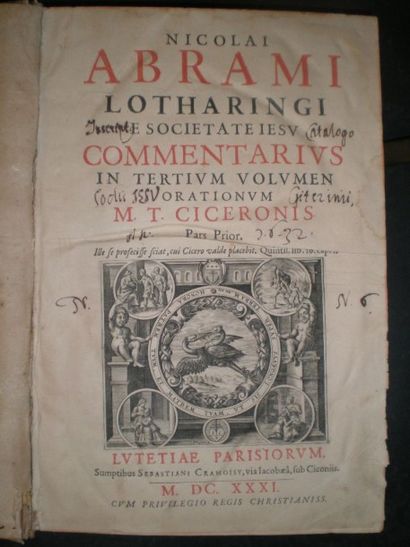 null Nicolai Abrami Lotharingi e Societate Jesu, Commentarius in Tertium Volumen...