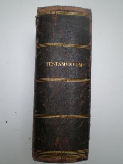 null Novum Testamentun, en grec.

Lugduni Batav, Elzeviriorum, 1633, relié pleine...