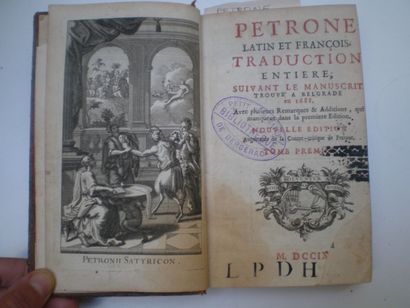 null PETRONE. Pétrone latin et françois, traduction entière suivant le manuscrit...