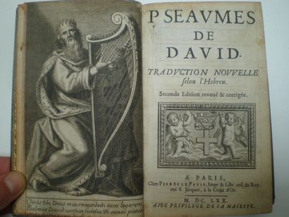 null Psaumes de David… traduits selon l’Hébreu.

Paris, Le Petit, 1670, relié plein...