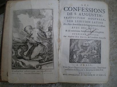 null SAINT AUGUSTIN. Les Confessions.

Paris, Coignard, 1716, relié plein veau, charnières...