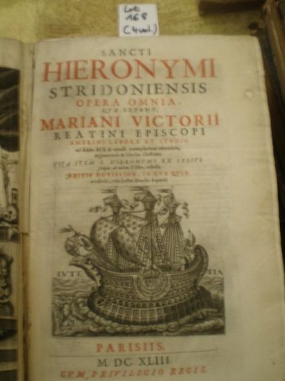 null SAINT JEROME. Opera omnia.

Paris, 1643, 4 volumes in-folio reliés plein veau...