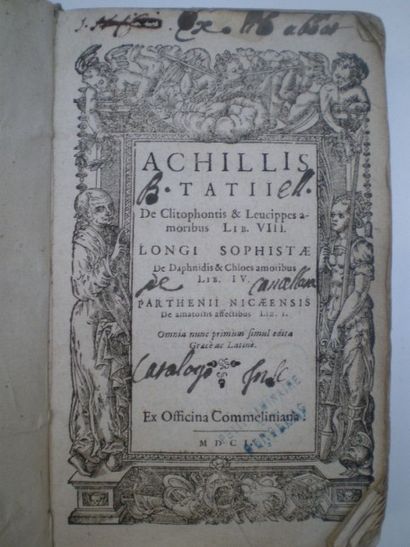 null TATIUS Achille. De Clitophontis et Leucippes amoribes (grec et latin).

Officina...
