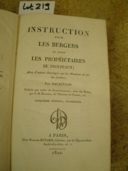 null DAUBENTON. Instruction pour les Bergers et pour les Propriétaires de troupeaux.

Paris,...