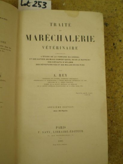 null REY (A.). Traité de Maréchalerie vétérinaire.

Paris, Savy, 1865, relié demi-basane....