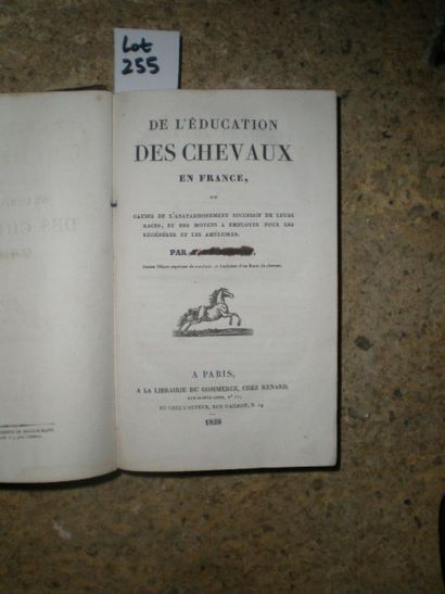 null ROCHAU A. de. De l’éducation des chevaux en France.

Paris, Renard, 1828, relié...