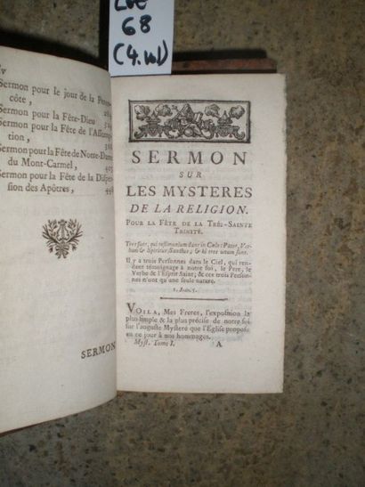 null CLEMENT Abbé. Sermon, Mystères et Carême.

Paris, Veuve Desaint, 1771, 4 volumes...