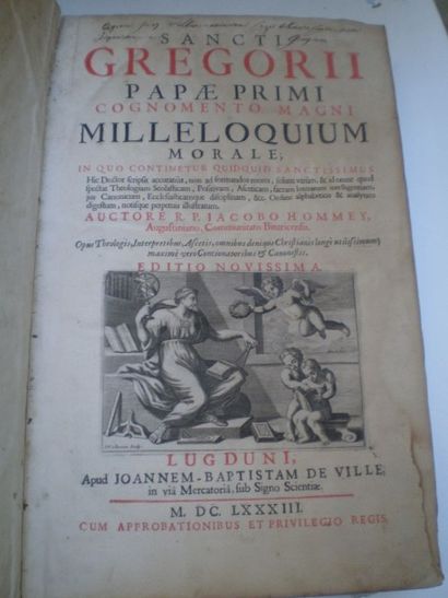 null GREGOIRE LE GRAND. Milleloquium morale.

Lyon, de Ville, 1683, in folio relié...