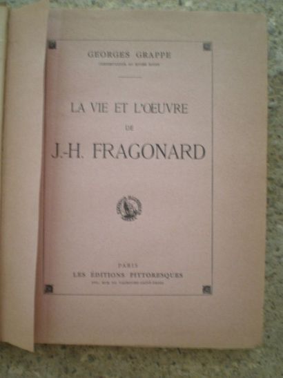 null GRAPPE Georges. La Vie et l'Œuvre de J.-H. Fragonard.

Paris, 1929, relié plein...