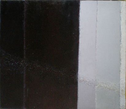 null G

Composition abstraite noir, gris et blanc

Huile sur toile

Monogrammée en...