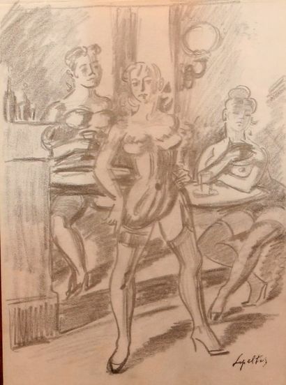 null LEPELTIER Robert (1913 - 1996)

Trois femmes au café

Dessin sur calque

Cachet...