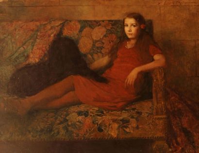 null MULLER Yves Edgard (1876-1958)

Femme et son chien au canapé 

Huile sur toile

115...