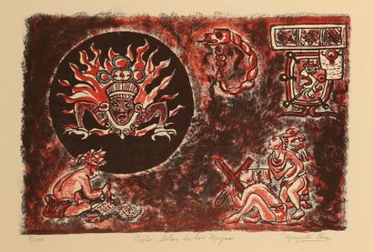 null PONCE Margarita

Ciclo solar de los Mayas

Lithographie en couleur

Signée,...