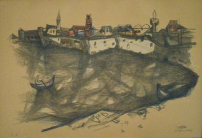 null EISENSCHER Jacob (1896-1980)

Barque devant le village

Lithographie en couleur

Signée...