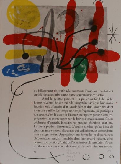 null MIRO Joan (1893-1983)

Composition

Lithographie originale en couleur, tirée...