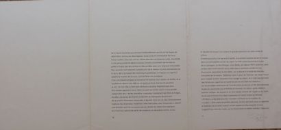 null MIRO Joan (1893-1983) d'après

Trois pages, pliées au centre. 

Lithographie...