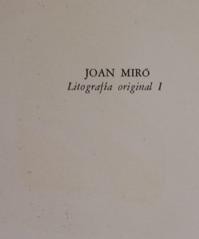 null MIRO Joan (1893-1983) d'après

Joan Miro - Lithographies originales. I

Tirée...